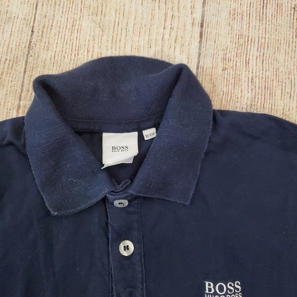 Hugo Boss long sleeved color block polo sz 10 - Picture 2 of 3